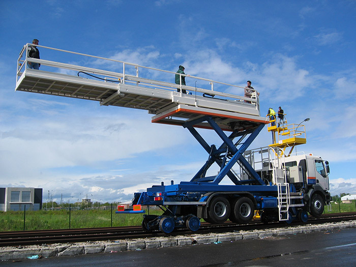 Aries Hyrail truck mounted scissor type elevated work platform
