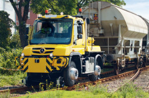 Aries Hyrail Unimog shunting vehicle